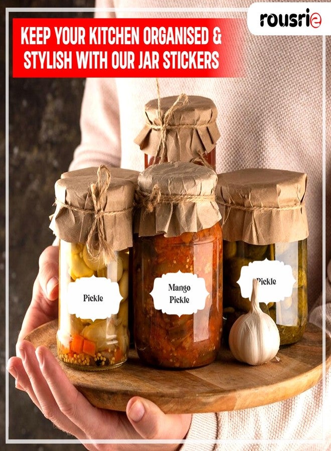ROUSRIE Jar Label Stickers for Spices Containers Black Font White Background Preprinted Label Stickers Waterproof Oil Resistant Self Adhesive Vinyl Easy to Read Labels (Pack of 150) - Image 5